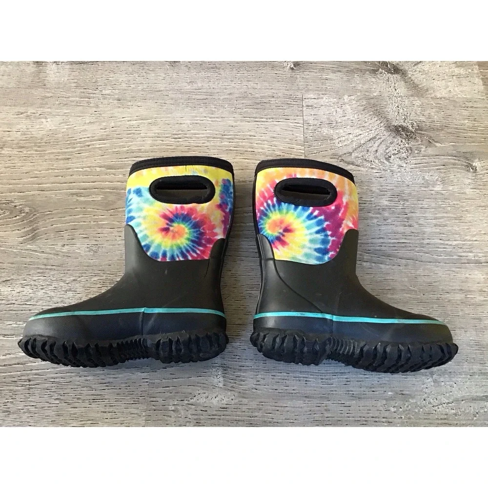 Bogs Toddler Size 9 Waterproof Snow Winter Boots Kids Grasp Tie Dye Boots